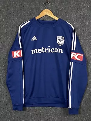 Adidas Melbourne Victory FC A-League Mens Large Soccer Jersey Navy Long Sleeve • $84.15