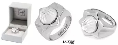 LALIQUE ASTRID 6.5 Size T 54 Jewelry Lalique Star Of David Sterling Ring 774600 • £114