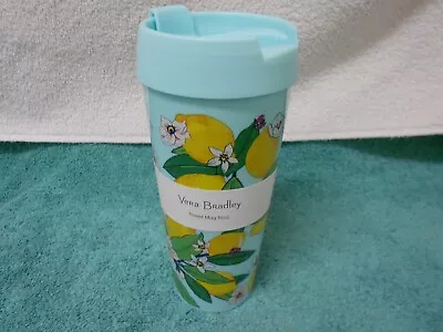 NWT VERA BRADLEY LEMON GROVE TRAVEL MUG  16oz FREE SHIPPING • $17.99