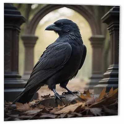 Raven Greeting Card - Birthday Halloween Autumn Gothic 147 X 147mm • £2.99