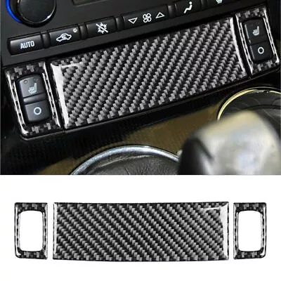 For Chevrolet Corvette C6 05-07 Carbon Fiber Seat Heated Button Cover Trim 3Pcs • $16.29