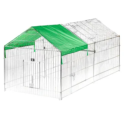 Kct Extra Large Apex Roof Pet Playpen Enclosure Outdoor Metal Run Chicken Fence • £76.95