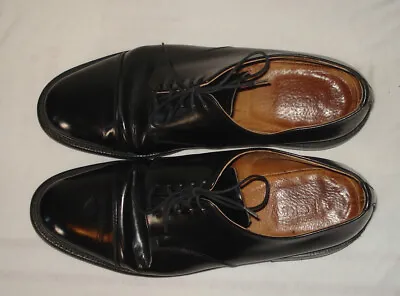 J. Crew Black Made In England Genuine Leather Cap Toe Shoes Size 10. • $59.99