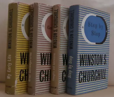 Winston S. Churchill 4 Vols Odhams Press My Early Life Step By Step Thoughts • £25