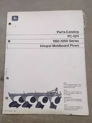 John Deere 1150-1250 Series Integral Moldboard Plows Parts Catalog • $15.08