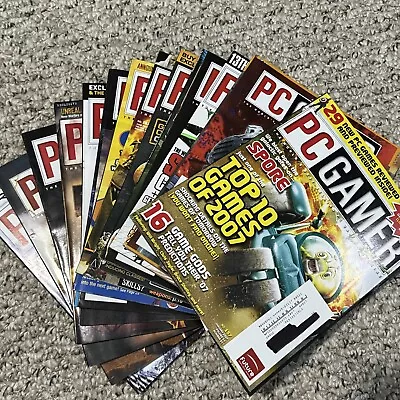 PC Gamer Magazine 2007 All 13 Issues + 13 Demo CDs Disc Lot • $75