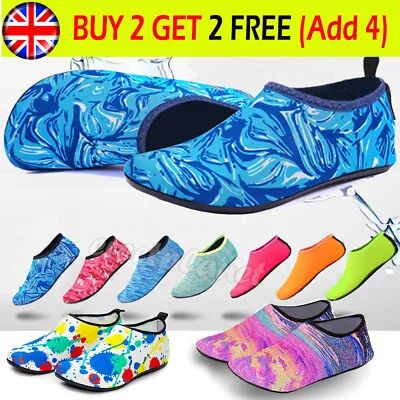 Quick Dry Aqua Socks Water Shoes Beach Surfing Swimming Shoes For  Adult/Kids • £2.90