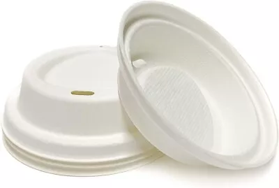 Ecowise Disposable Paper Coffee Cups Lids - 8 Oz/ 235 Ml  Pack Of 50 PCS • £9.50