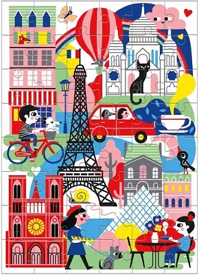 Mudpuppy Paris Mini Puzzle 48 Piece Jigsaw Puzzle By Erica Harrison • $11.49