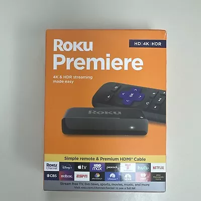 Roku Premiere | HD/4K/HDR Streaming Media Player Simple Remote And Premium HDMI • $27.99