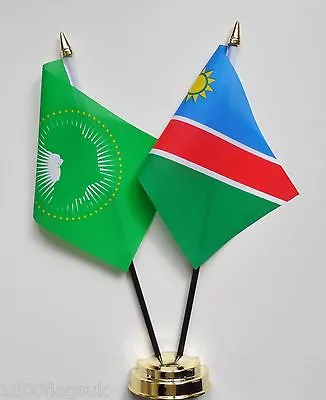 Namibia & African Union Double Friendship Table Flag Set • £9