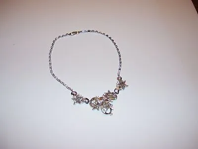Vintage TRIFARI Silver Rhinestone Designer Necklace WOW • $49.99
