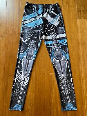 Sci-fi Cyborg Robot Android Cyberpunk Armor Alien Space Blue Gray Leggings M • $25