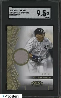 2023 Topps Tier One Gary Sheffield Yankees Game-Used Jersey /400 SGC 9.5 MINT+ • $0.99