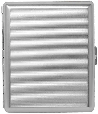 Silver Classic (20 100s) Etched MetalPlated Cigarette Case & Stash Box • $17.99