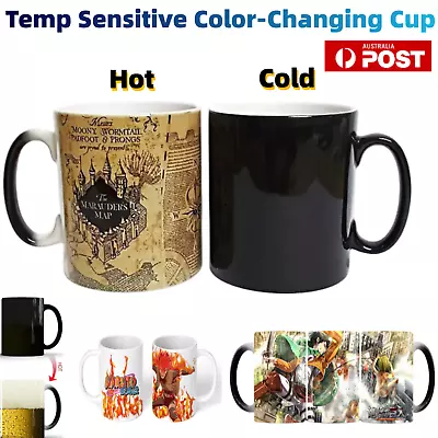 Magic Heat Sensitive Cup Hot Temperature Reactive Colour Changing Coffee Tea Mug • $27.59