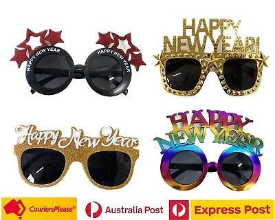$8.95 • Buy 2023 New Year Party Glasses New Year Eve Dress Up Plastic Eyewear Glitter Shiny