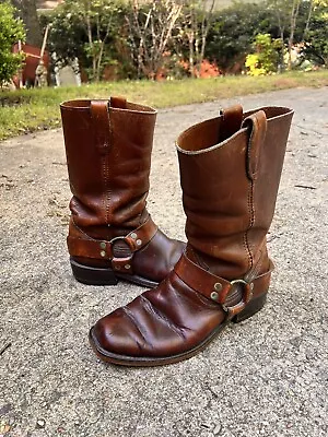 Acme Dingo Distressed Motorcycle Harness Biker Boots Vintage US Made Men's 9 D • $79.99