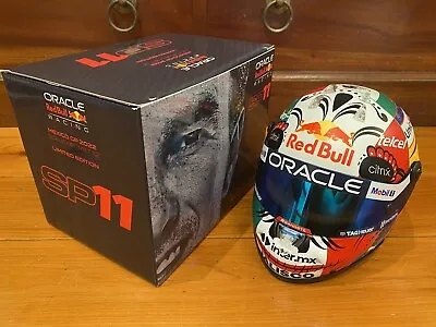 F1 Sergio Perez Red Bull Racing Honda 2022 Mini Helmet Mexican Gp 1:2 New • $249