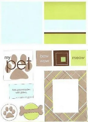 MME Second Avenue 12 X 12 Scrapbooking 8 Piece Page Kit - MY PET Animal SALE • $1.20