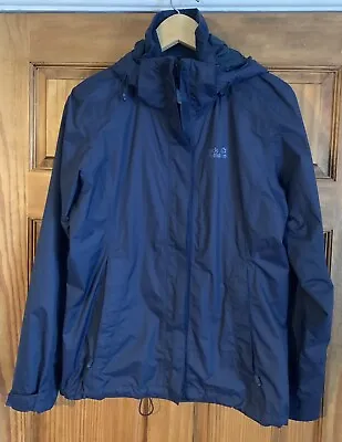 Jack Wolfskin Navy Hooded Rain  Jacket -Size 8/10 Short(New Without Tags)*Read* • £19.99