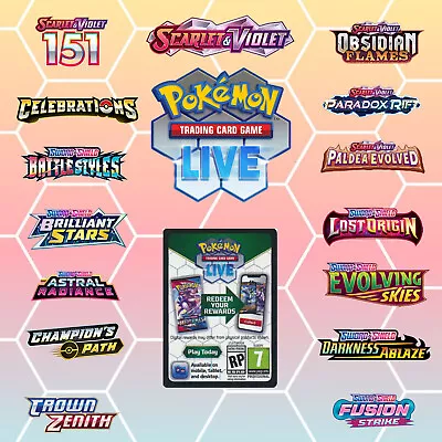 Pokemon TCG Live Online Codes Cards ALL SETS FAST Via Ebay Message • $4.99