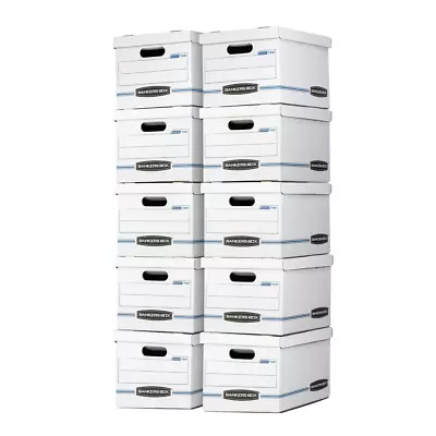 Bankers Box Basic Duty Letter/Legal File Storage Box With Lids 10 Pack • $23.11