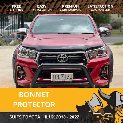 PS4X4 Bonnet Protector For Toyota Hilux N80 2018 + Tinted Guard Revo • $89