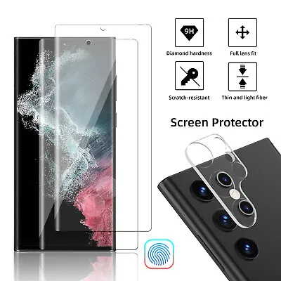 $3.94 • Buy For Samsung Galaxy S23 S22 Ultra/Plus Tempered Glass Screen Protector,Lens Cover