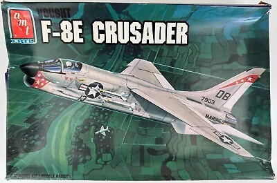 Vought F-8E Crusader 1:72 AMT 8804 ERTL Complete Unassembled Model Kit Open Box • $10.32