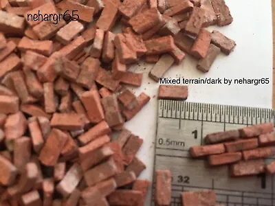 450 Model Clay Bricks (terr/dark) Urban Rubble. Ideal 40k 28mm 32mm 1:48 1:56 • £3.65