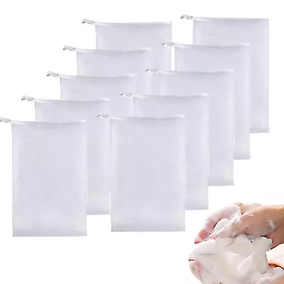 10 Pcs Soap Mesh BagSoap Exfoliating Bag Soap Saver BagMesh Soap Bags For Soap • $14.74