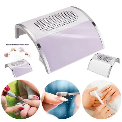 £21.32 • Buy 80W Nail Dust Fan Cleaner Nail Dust Vacuum Collector With Large Space Dust Bag