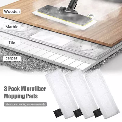 3Pcs Cloth Pads Accessories Mop Pads For KARCHER SC2 SC3 SC4 SC5 Steam Cleaner • $11.93