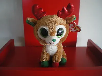 Ty Beanie Boos RED ALPINE Reindeer 6 Inch NWMT. NEW - CHRISTMAS BEANIE BOO.. • $30