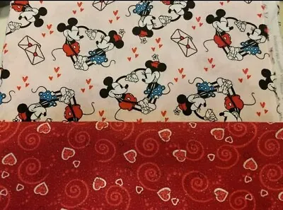 Reversible Adult Minnie And Mickey Mouse Valentine's With Hearts Mask • $9.99