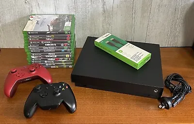 Xbox One X 1TB Console Bundle - 13 Games + 2 Controllers • $299