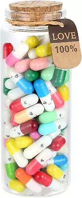 101PCS Cute Capsule Message Love Letters Plastic Capsule Love Letters In Wish Bo • $17.49