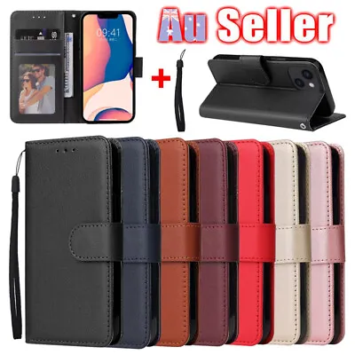 $10.59 • Buy For IPhone 14 13 12 11 Pro Max XS Flip Leather Wallet Case Card Cover Shockproof