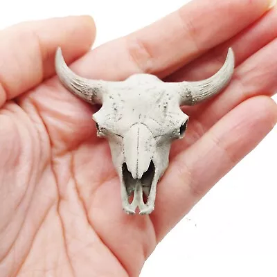 American Bison Skull Artisan Dollhouse Miniatures 1:12 Scale Bone (handpainted) • $25