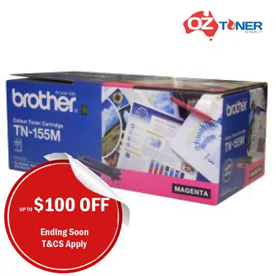 Brother Genuine TN155M MAGENTA High Yield Toner Cartridge HL4040CN DCP9040CN • $205.35