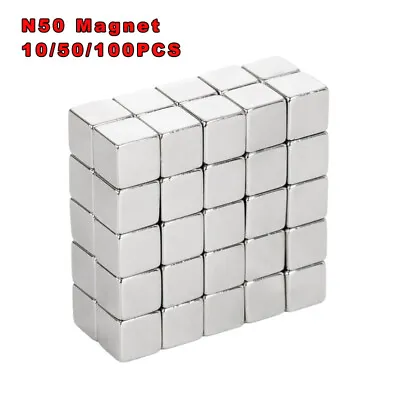 N50 10*10mm Super Strong Magnets Square Neodymium Magnets Block Mini Permanent • $9.27