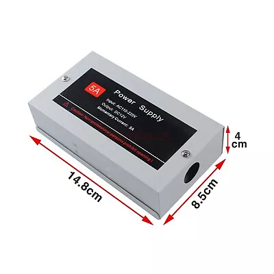 DC 12V 5A Door Access Control Power Supply For Entry System Lock RFID Reader • £20.27