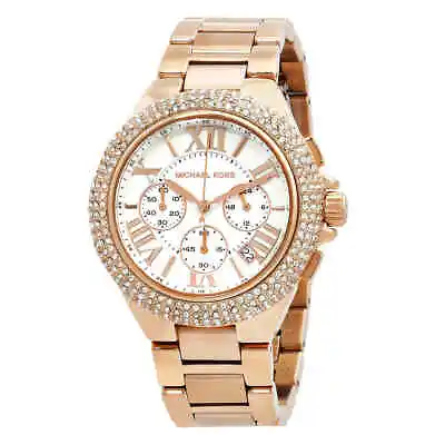 Michael Kors Camille Chronograph Quartz Crystal White Dial Ladies Watch MK6995 • $114.40