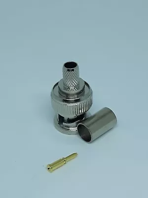 £10.99 • Buy 100 BNC Crimp Male RG59 Connector 3 In1 Coaxial Cable RG59 Plugs CCTV Accessory 