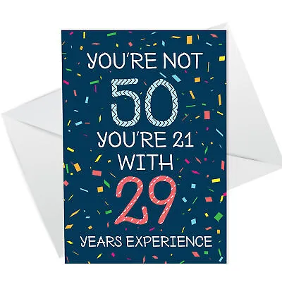 Quirky Funny 50th Birthday Card Novelty Friend Mum Dad Auntie Uncle Brother • £2.95