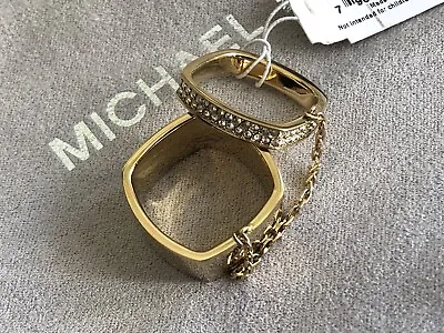 New Michael Kors Size 6 Gold Tone Double Ring • $64