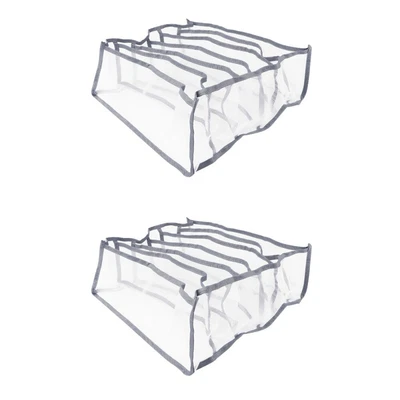 £9.81 • Buy  2 Pc Fabric Storage Box Partition Travel Under Bed Organizer