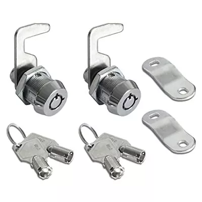 $15.39 • Buy 2 Pack Toolbox Lock 5/8  Tubular Cam Replacement Lock Hook Cam Keyed Alike With 