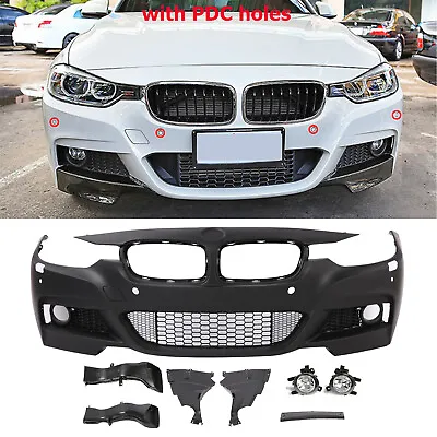 Front Bumper For BMW 3 Series F30 M Sport M-Tech With PDC+fog Light  2012-2018 • $449.99